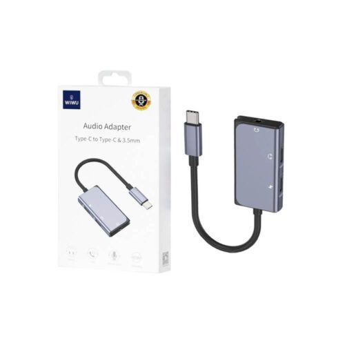 Adaptador de Audio Wiwu Tipo-C a Tipo-C 3.5mm Gris 1 Wiwu Adaptador de Audio Tipo-C a Tipo-C 3.5mm Gris