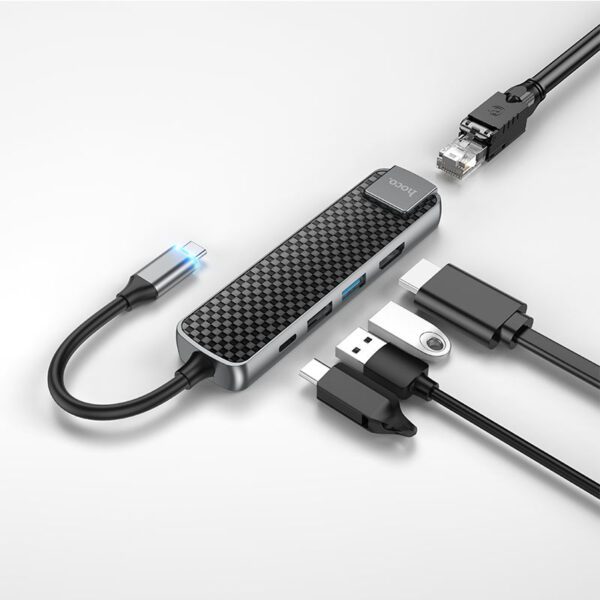 Hoco Adaptador Tipo C HB23 Multifunción 2 Hoco Adaptador Tipo C HB23 Multifunción