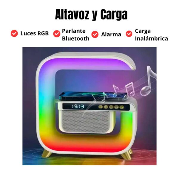 gsc_126628389_4631851_3 Estación 4 en 1 RGB Carga Inalámbrica con Bluetooth y Altavoz