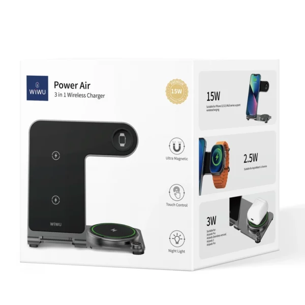 Power-Air-3-en-1-Wi-W006-1 Wiwu Cargador inalámbrico 3 en 1 Power Air Wi-W005