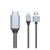 Wiwu cable lightning a HDMI para Iphone - 2 Wiwu Cable Lightning a HDMI X7L + USB 2M Gris