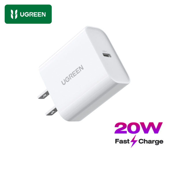 Cargador Ugreen 20w carga rapida CD137 - 3 Cargador de pared Ugreen USB Tipo C 20W - Carga Rápida CD137