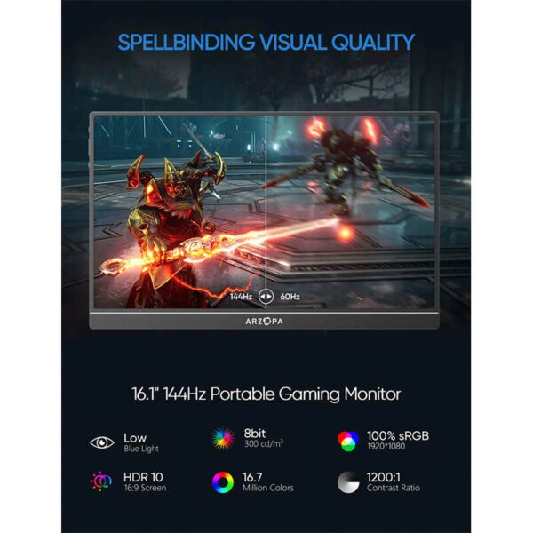Monitor portatil arzopa Z1FC Monitor gamer portatil arzopa Z1FC