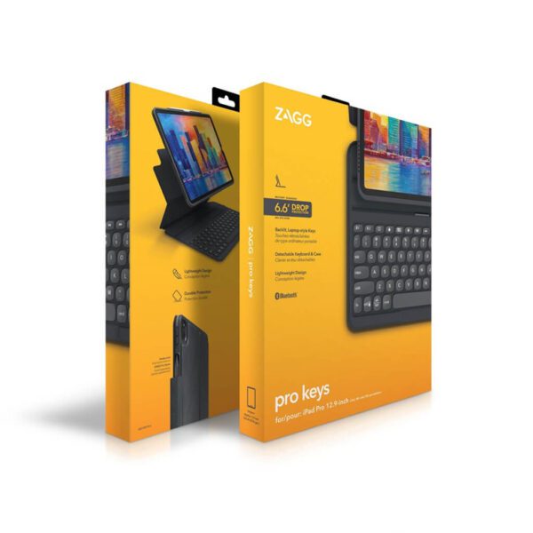 Case con teclado Pro Keys Retroiluminado Zagg para ipad Pro 12.9 - 10 Case con teclado retroiluminado Zagg Pro Keys para iPad Pro 12.9" y iPad Air 13" M2