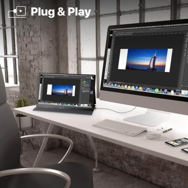 KYY K3 Monitor Portatil - 8 Monitor Portátil KYY K3 15.6" FHD para Laptop