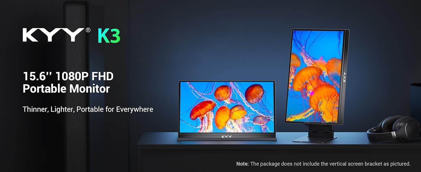 kyy k3 monitor portátil para laptop con funda