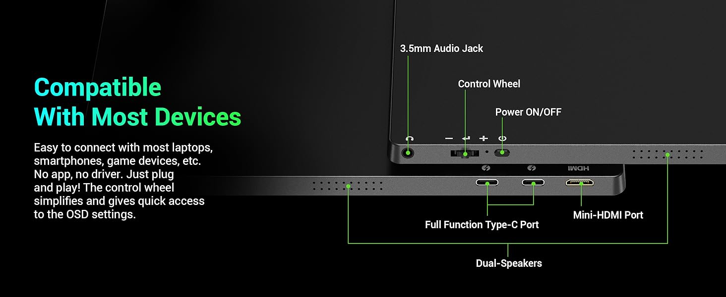 kyy k3 monitor portátil para laptop con funda