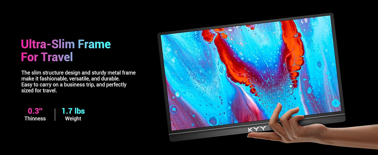 kyy k3 monitor portátil para laptop con funda