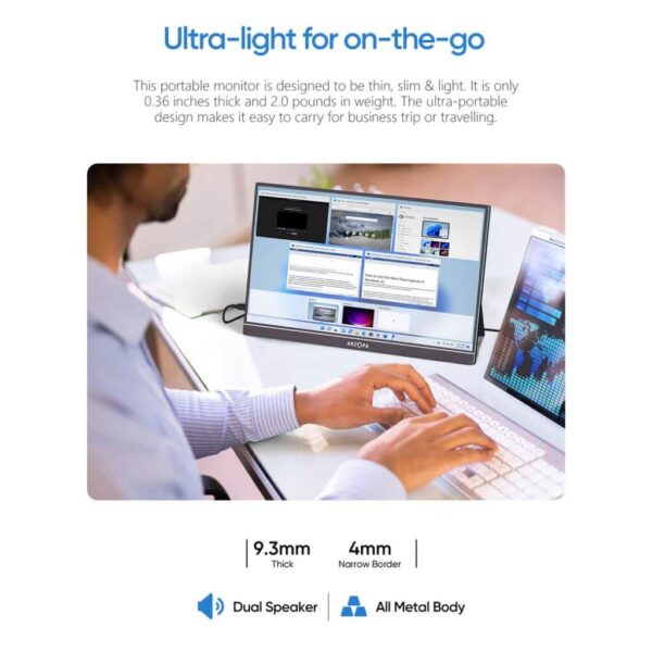 Arzopa A1M 17.3 Monitor Portatil - 6 Arzopa A1M 17.3" Monitor Portátil para Laptop 1080P IPS FHD 60Hz