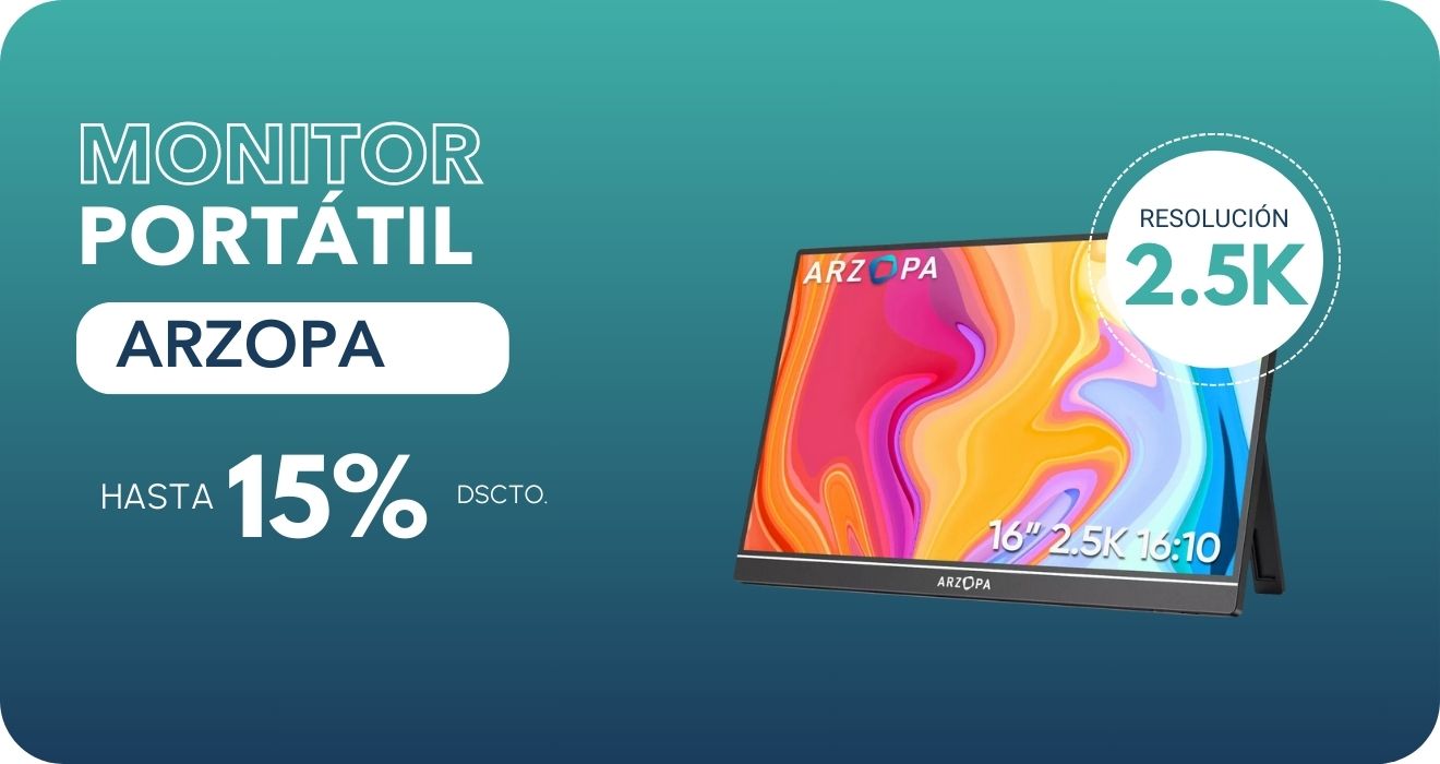 Destacado Monitor Portatil Arzopa Z1RC 15.6 - Desktop