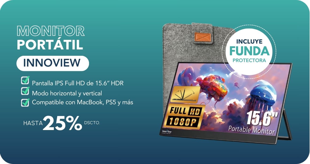 Destacado Monitor Portatil Innoview 15.6 - Desktop
